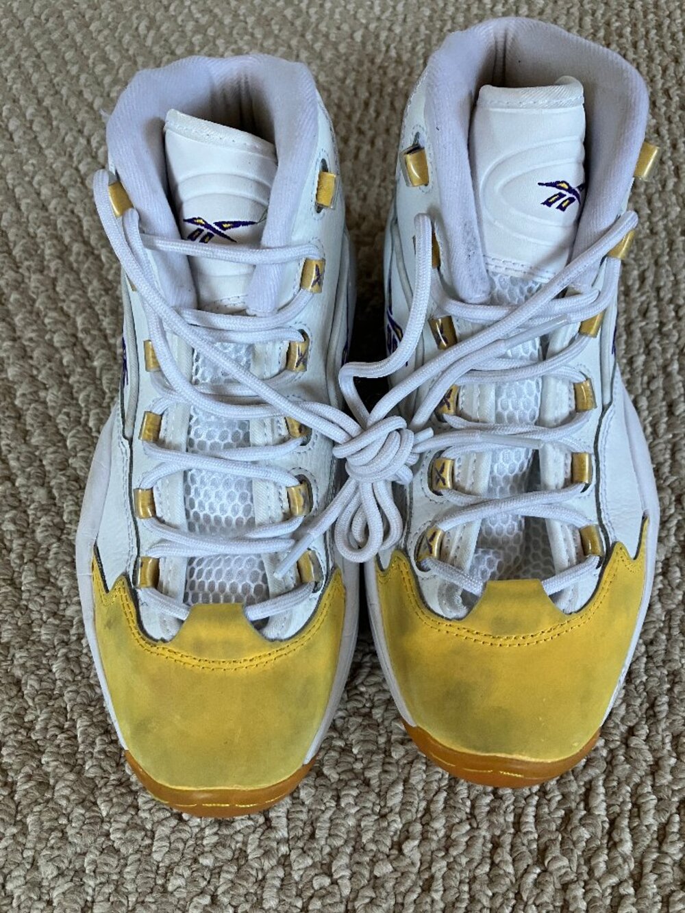 Reebok Question “Yellow Toe” Size 7 No Box